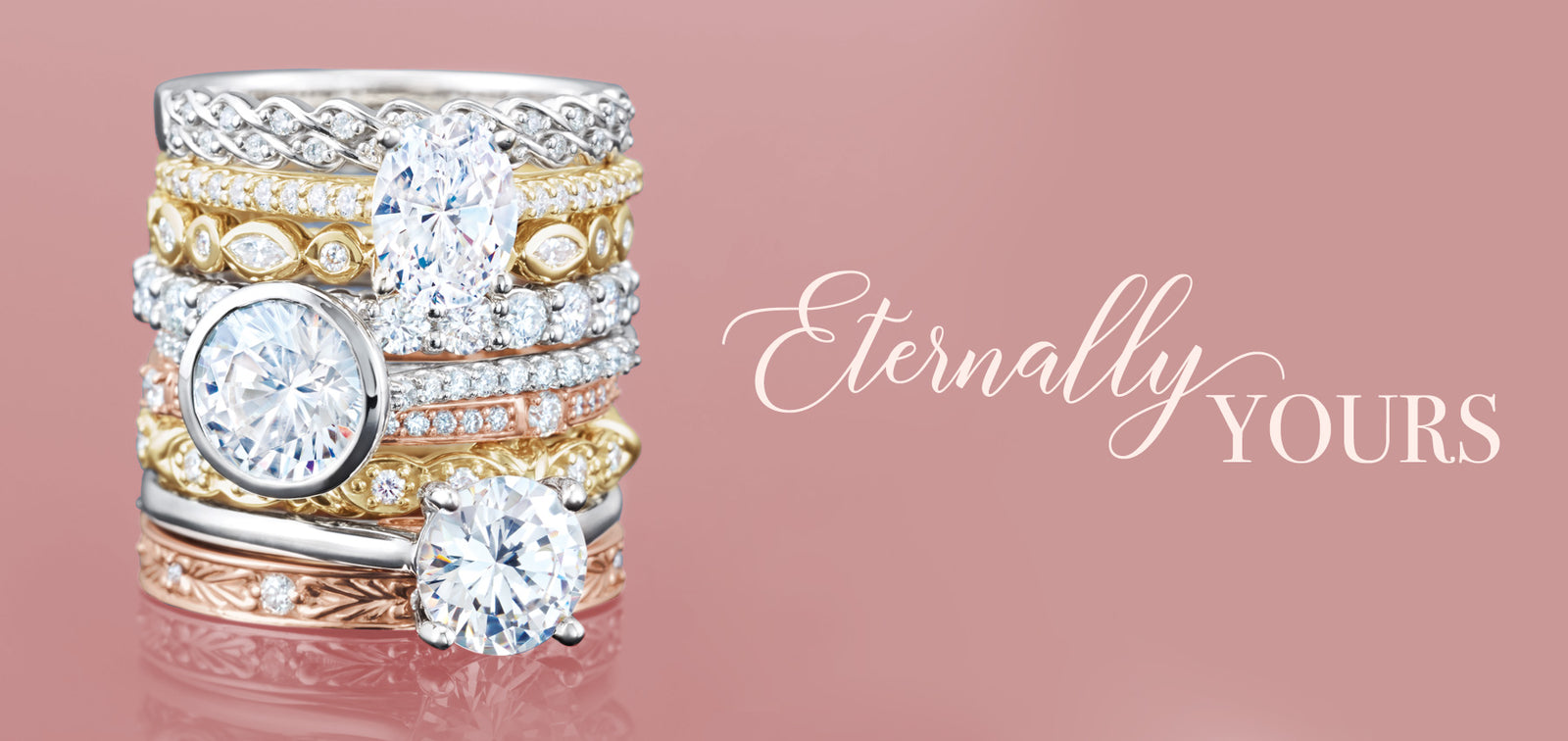 stacked diamond wedding rings 