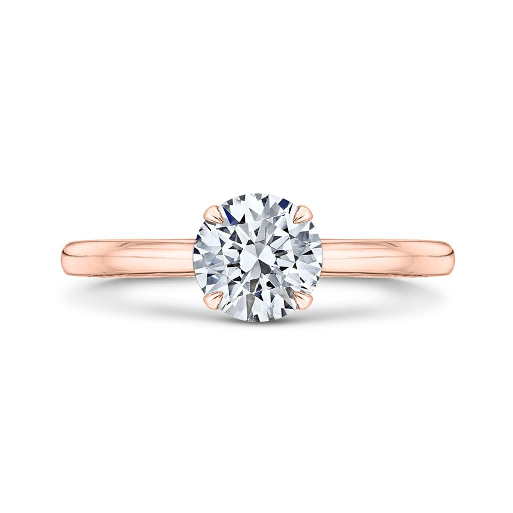 Round Rose Gold Solitaire Engagement Ring