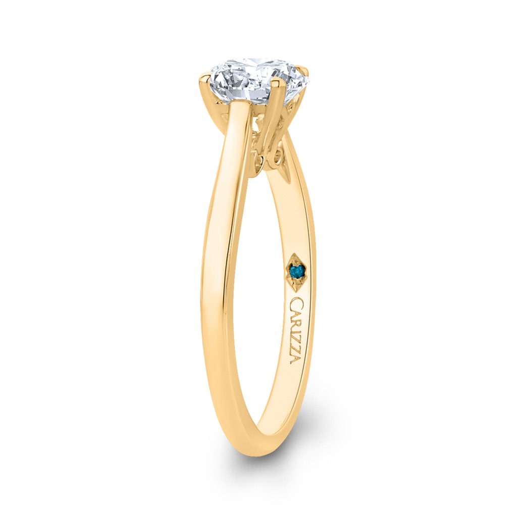 Round Solitaire Yellow Gold engagement Ring