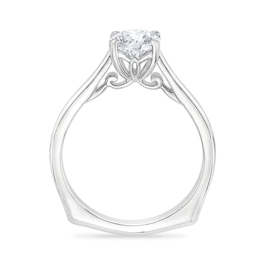 White Gold Euro Shank Engagement Ring