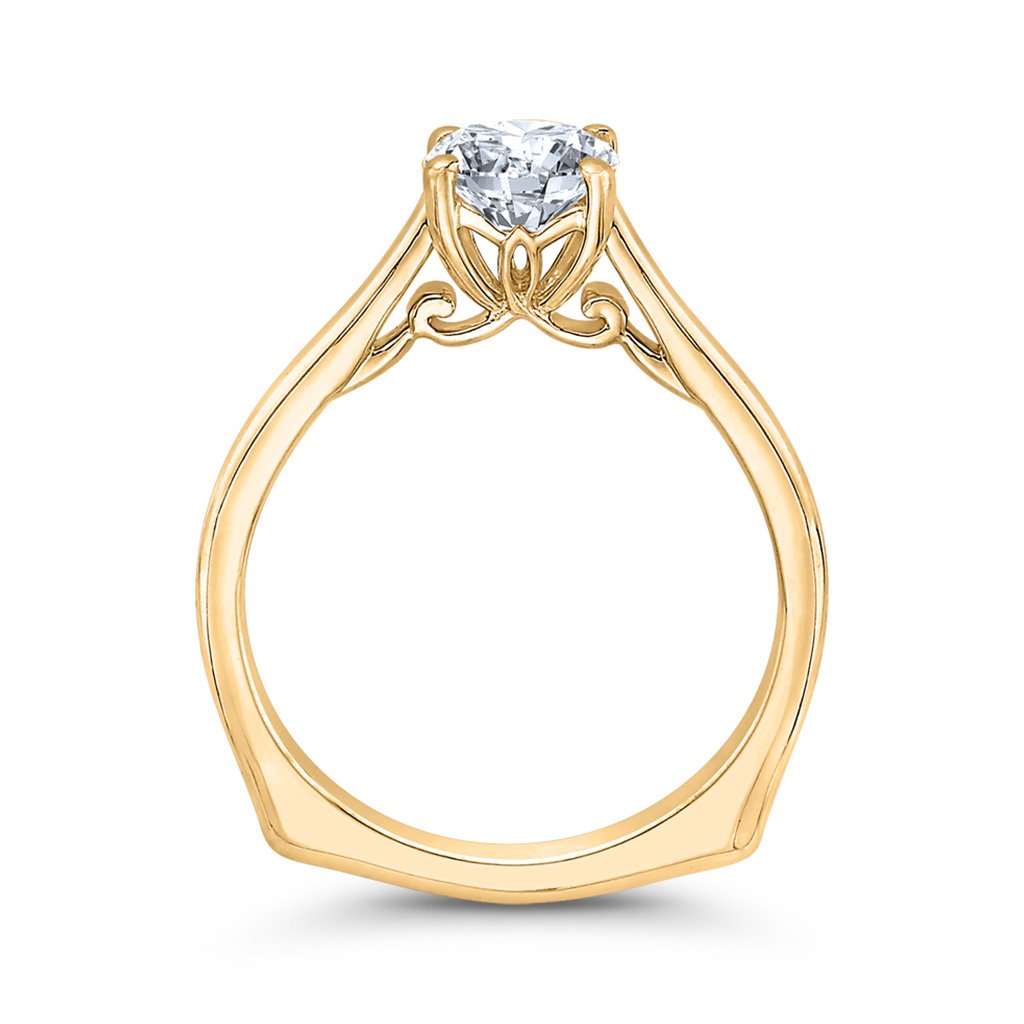 Yellow Gold Euro Shank Engagement Ring
