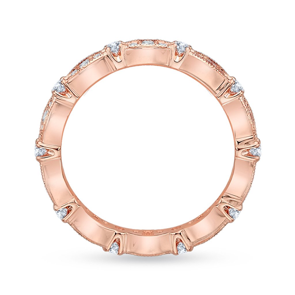 Stackable Gold Diamond Eternity Band