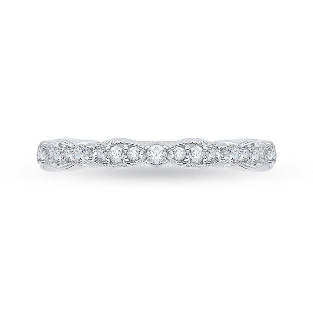 Scalloped Diamond Wedding Band