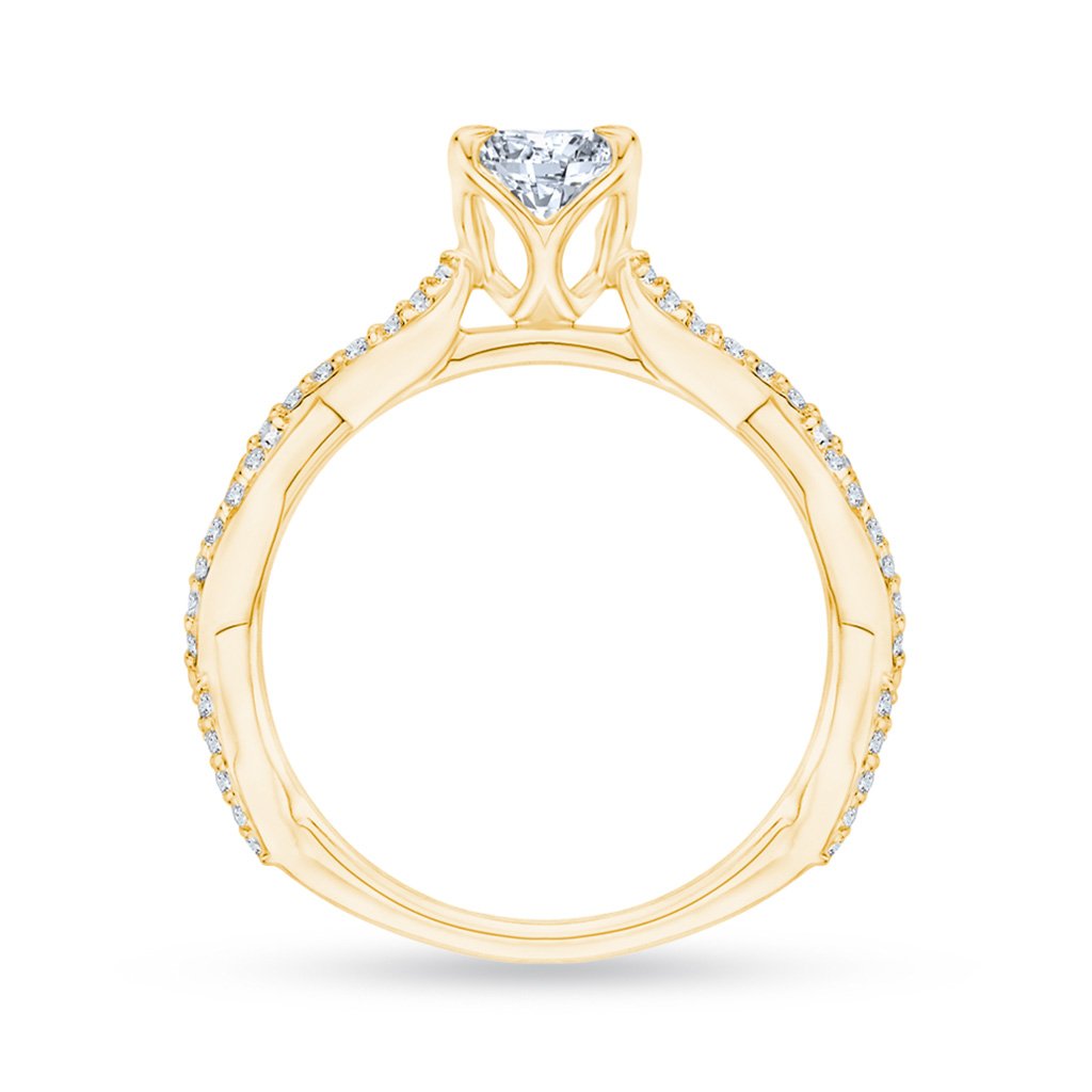 Twisted Band Solitaire Engagement Ring