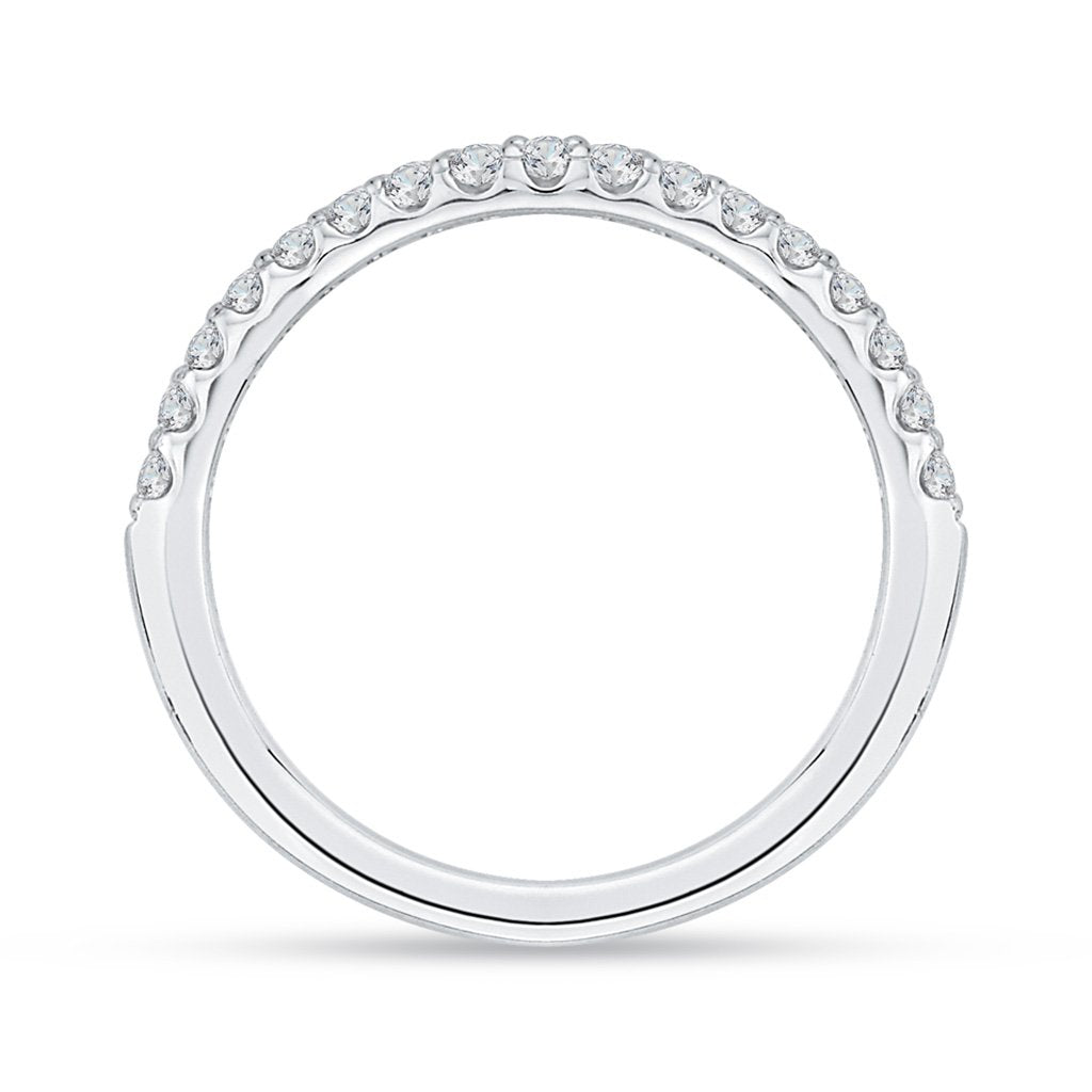 Curved Diamond Wedding Band