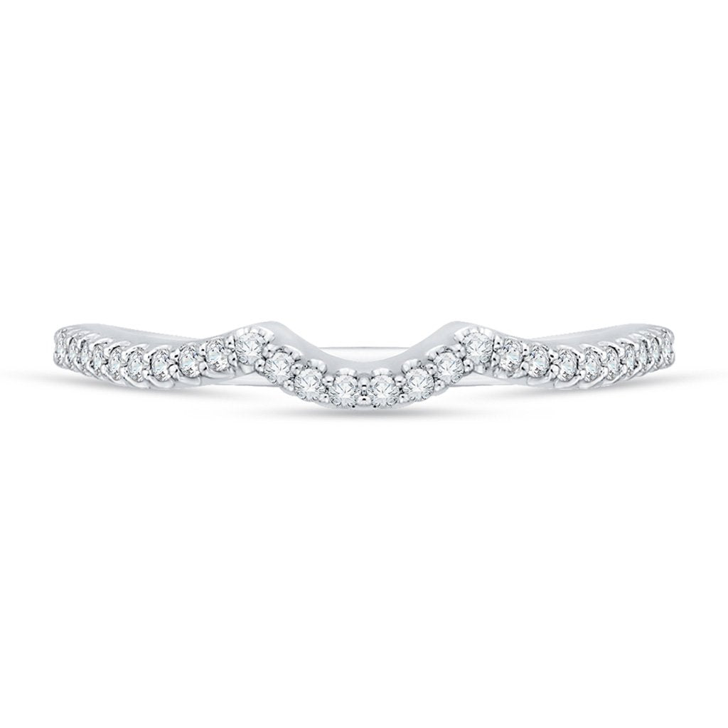 curved diamond wedding band