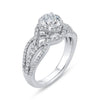 woven diamond engagement ring