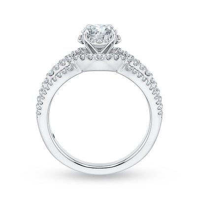 Diamond woven engagement ring