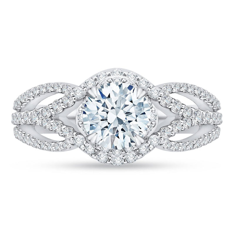 woven diamond engagement ring