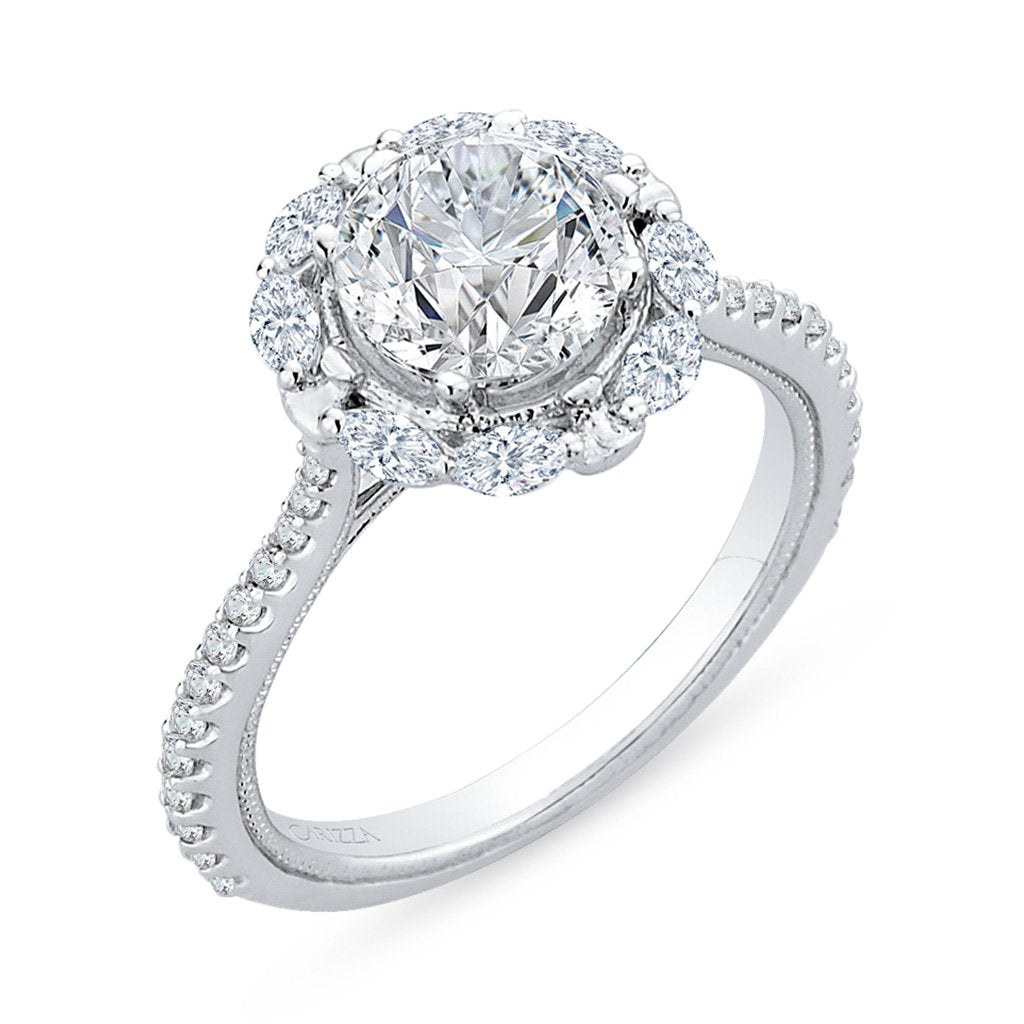 Diamond Halo Engagement Ring