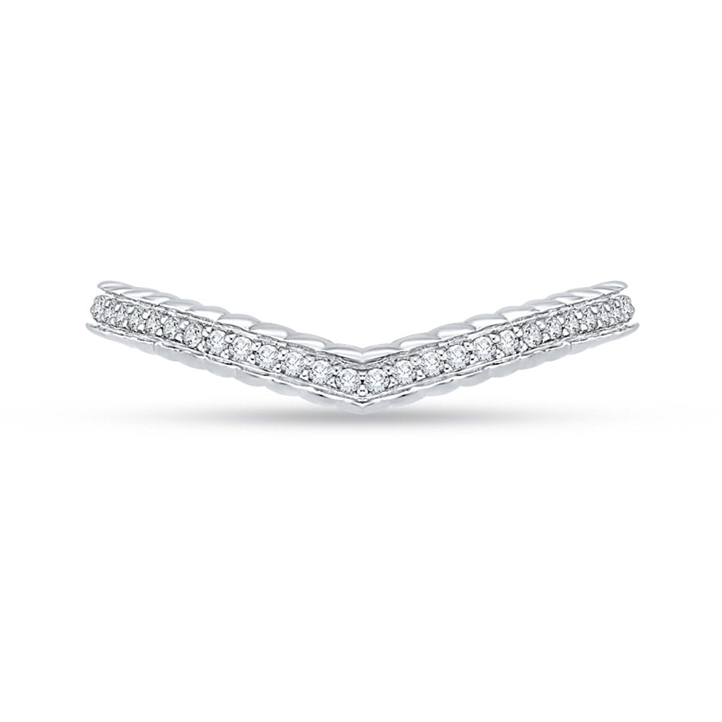 Curved Diamond Wedding Ring