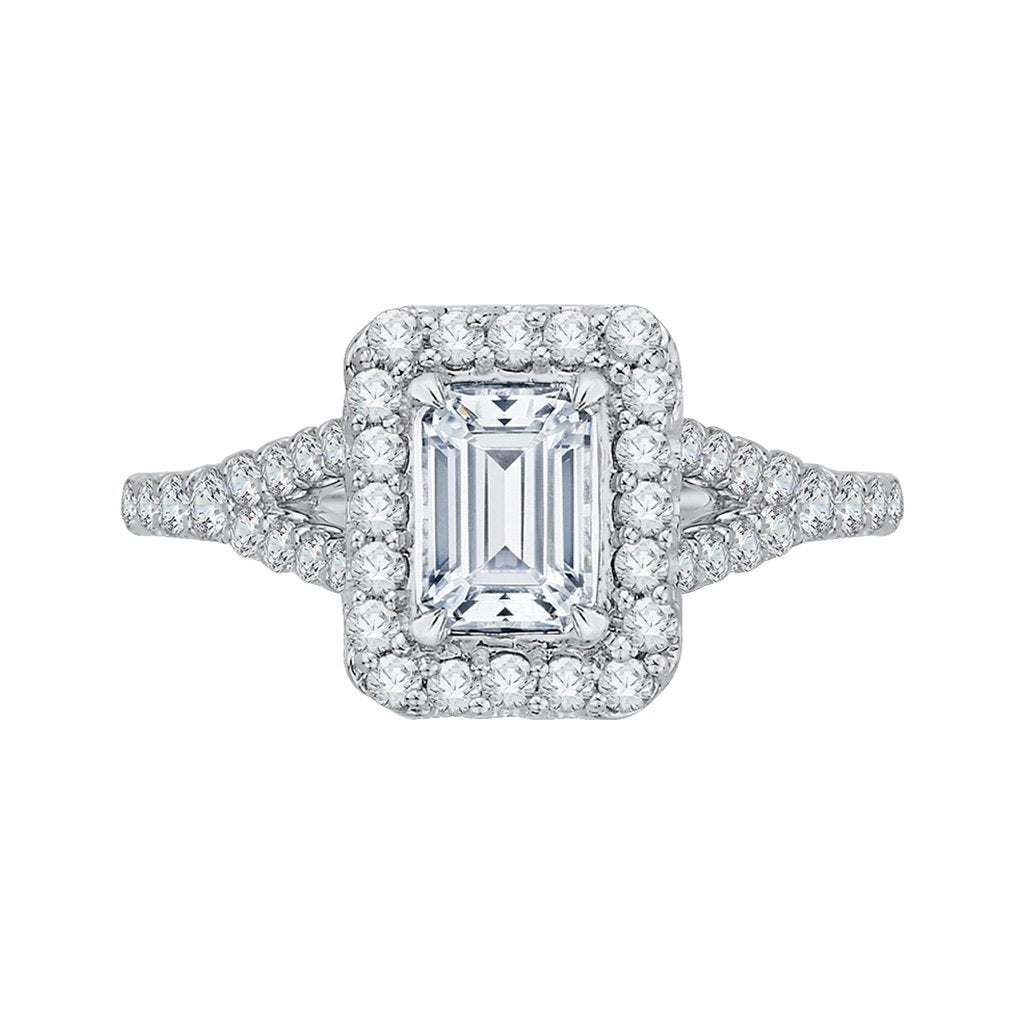 Emerald Diamond Engagement Ring