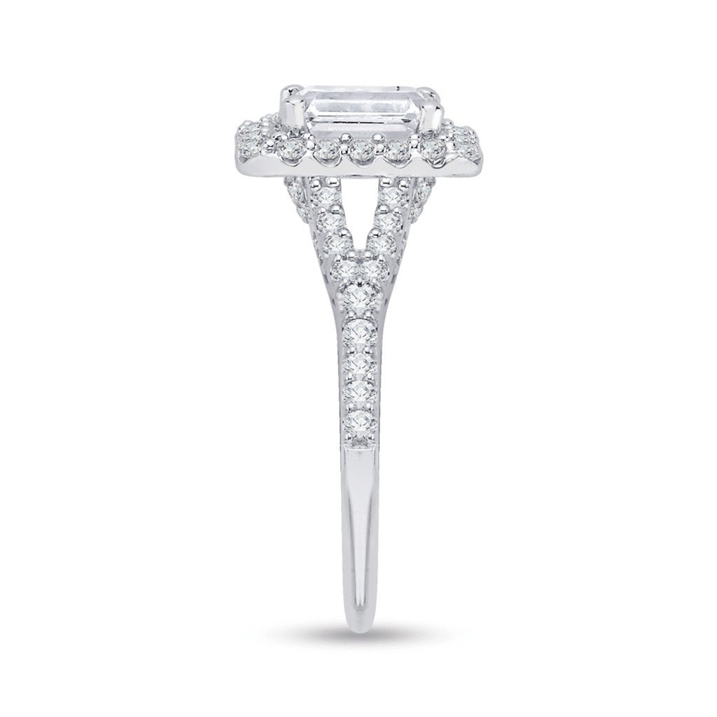 Split Shank Diamond Engagement Ring