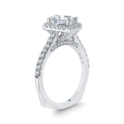 Diamond halo Engagement Ring
