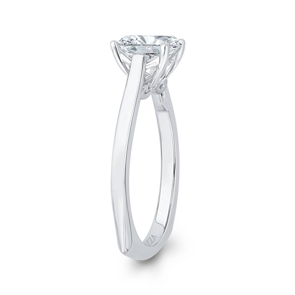 Solitaire Emerald Diamond Engagement Ring