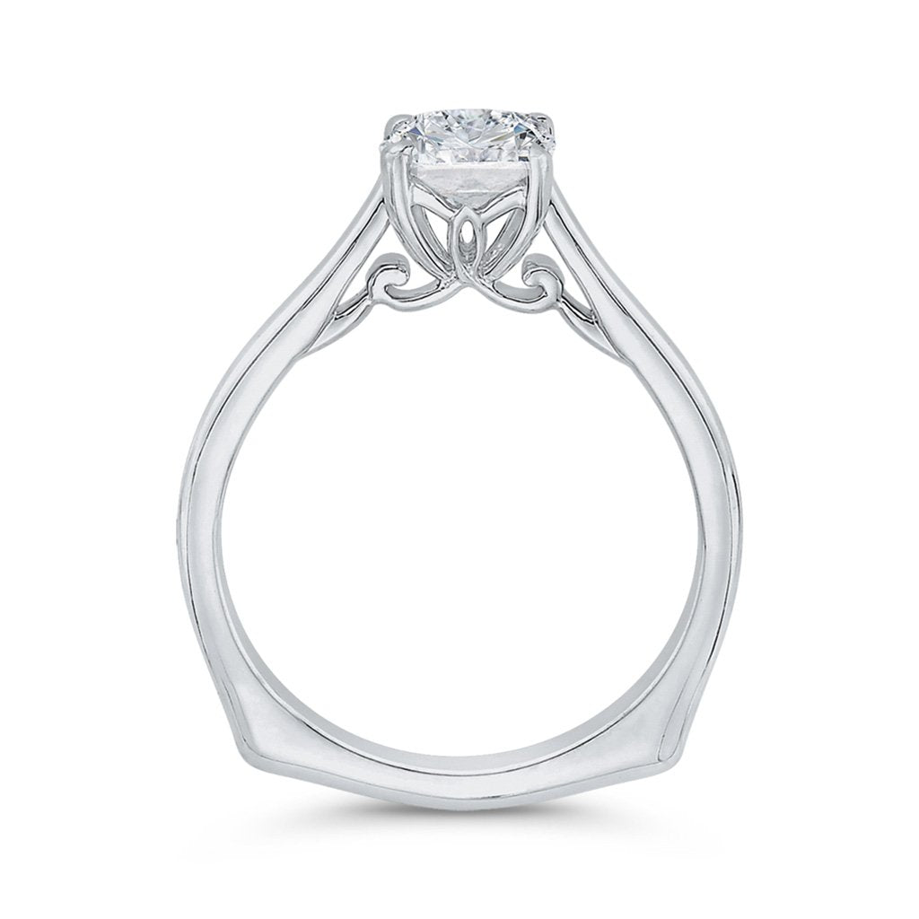 Diamond Emerald Engagement Ring