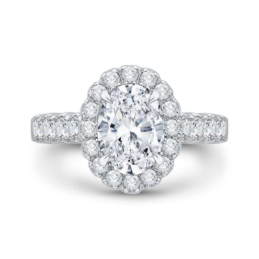 Oval Halo Engagement Ring