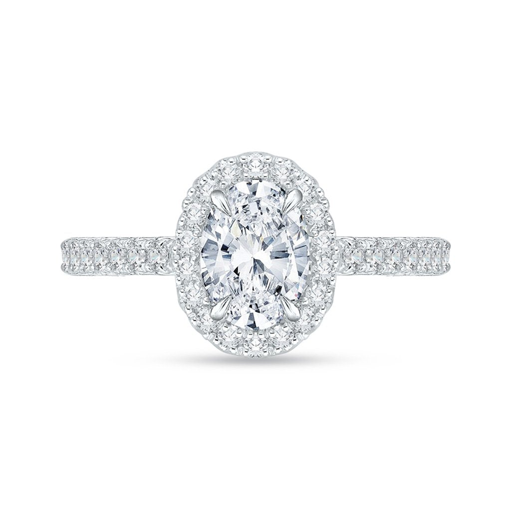 Oval Halo Engagement Ring