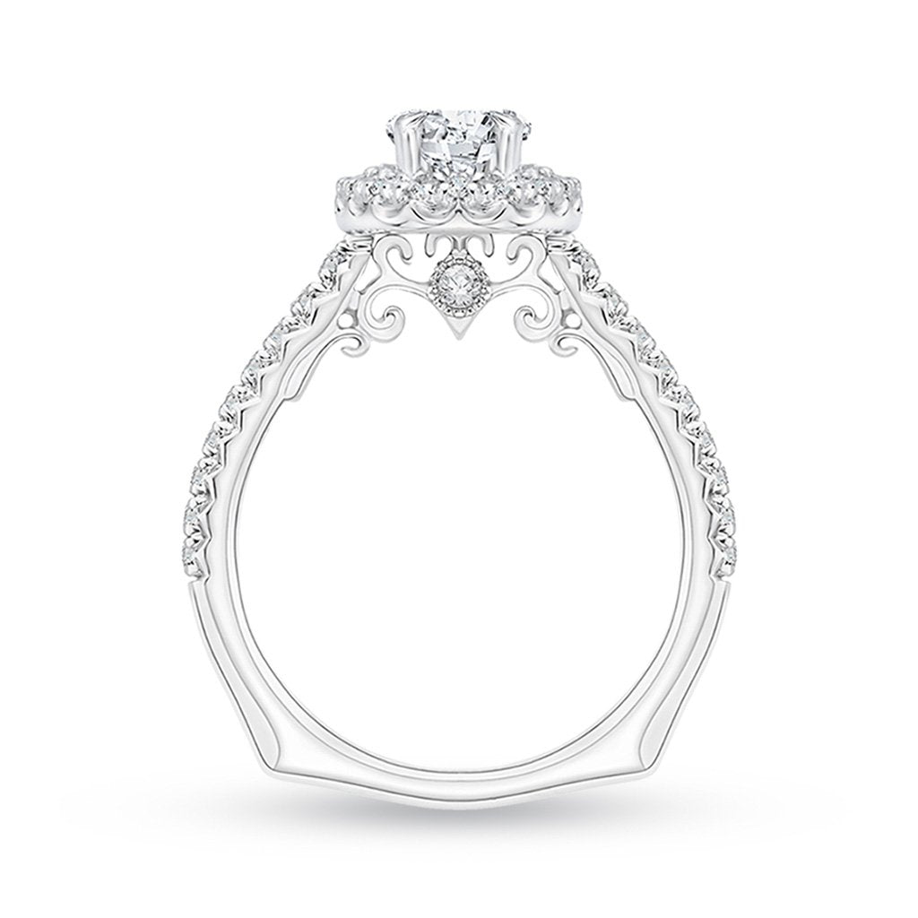 Diamond Oval Halo Engagement ring
