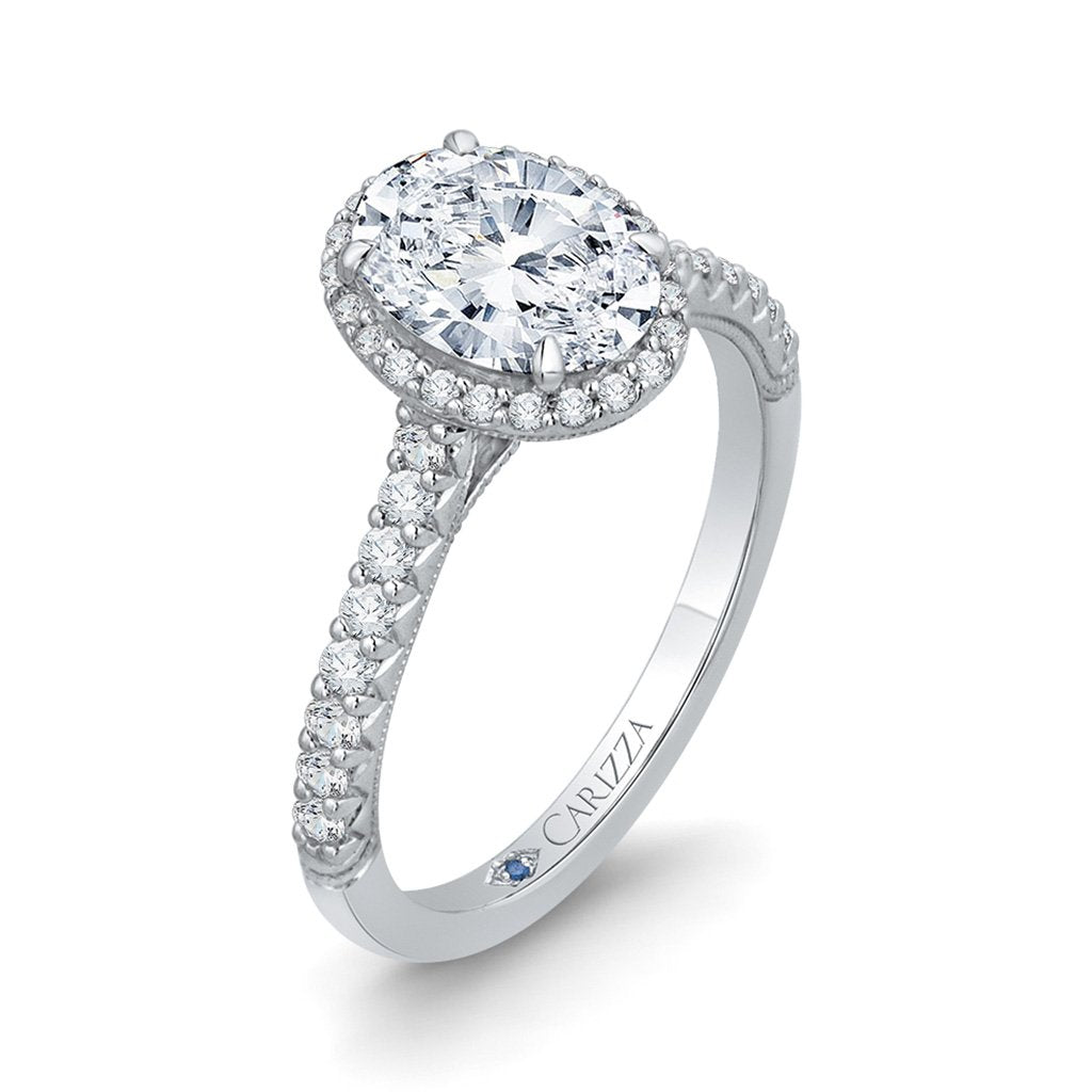 Oval Halo Engagement Ring
