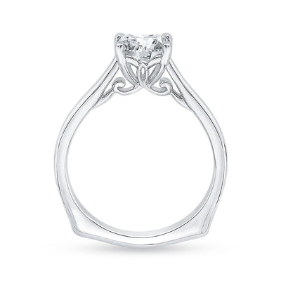Two-toned diamond solitaire Engagement ring