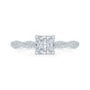 Princess Diamond Unique Engagement Ring