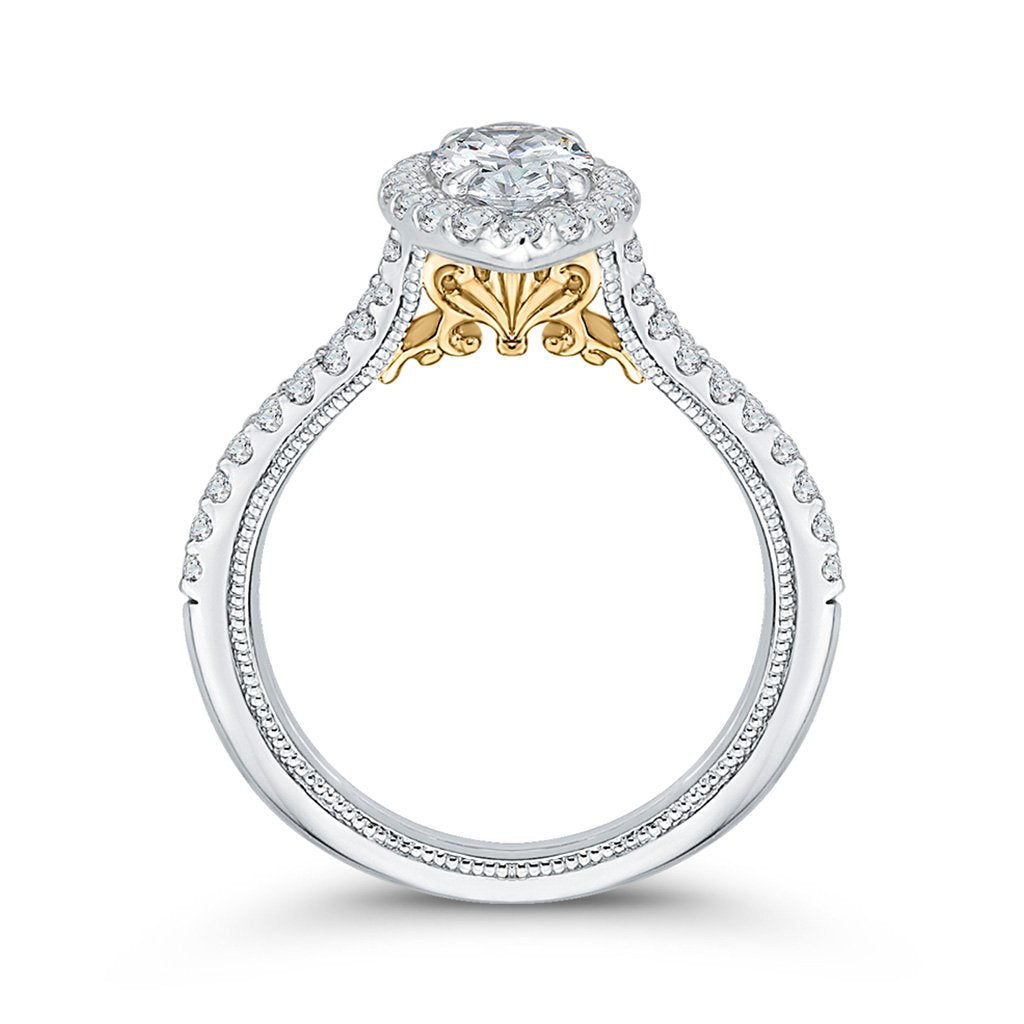 Diamond Marquise Halo Engagement Ring