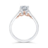 Cushion Two-toned Engagement Ring