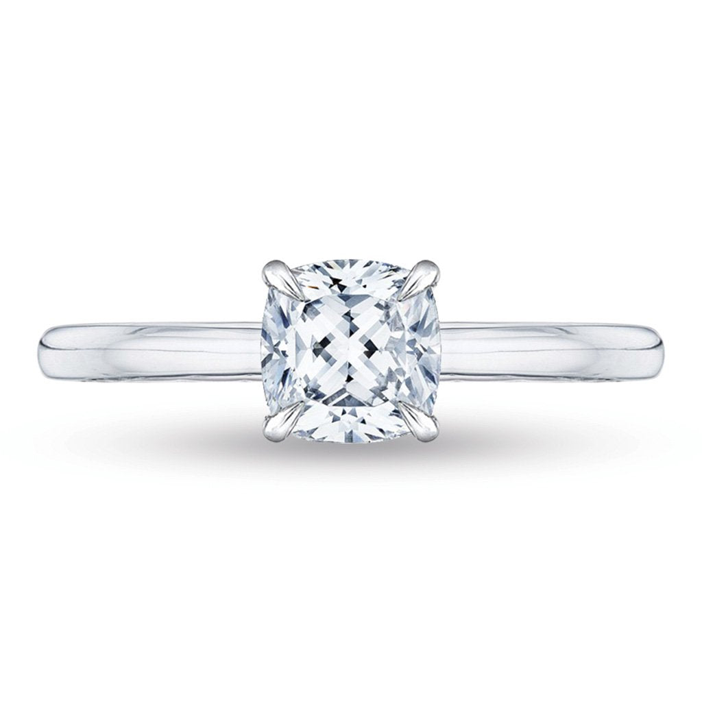 Two-toned cushion diamond Engagement ring