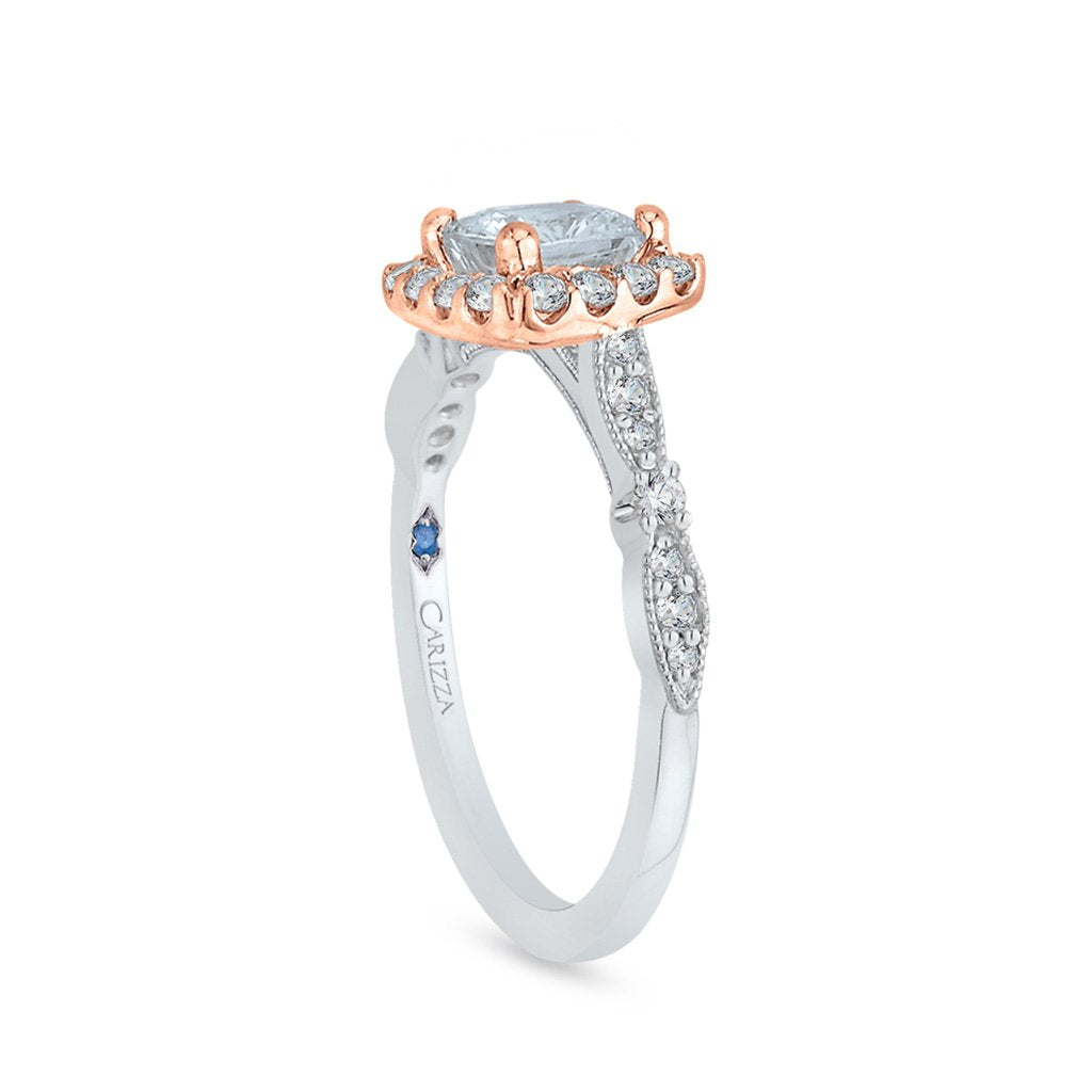 Two-toned Diamond Engagement Ring