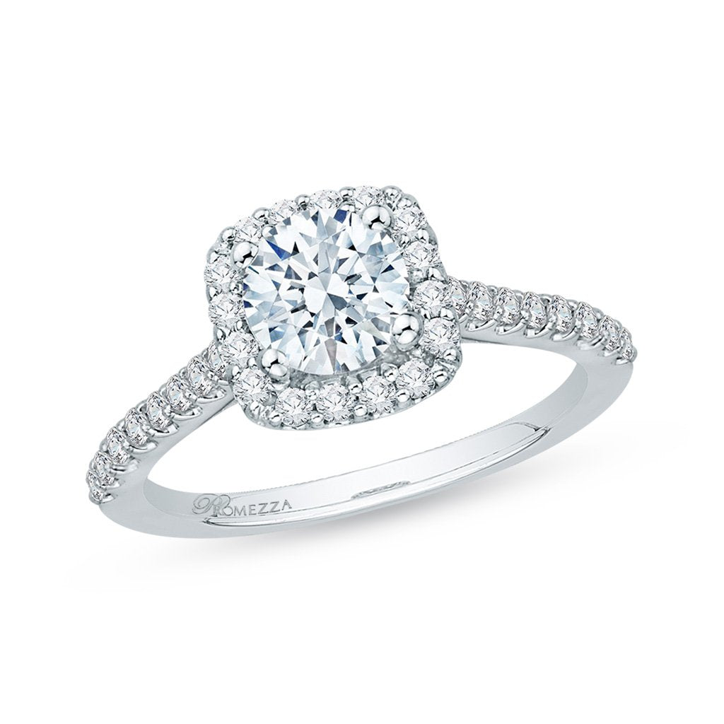 Round Diamond Halo Engagement Ring
