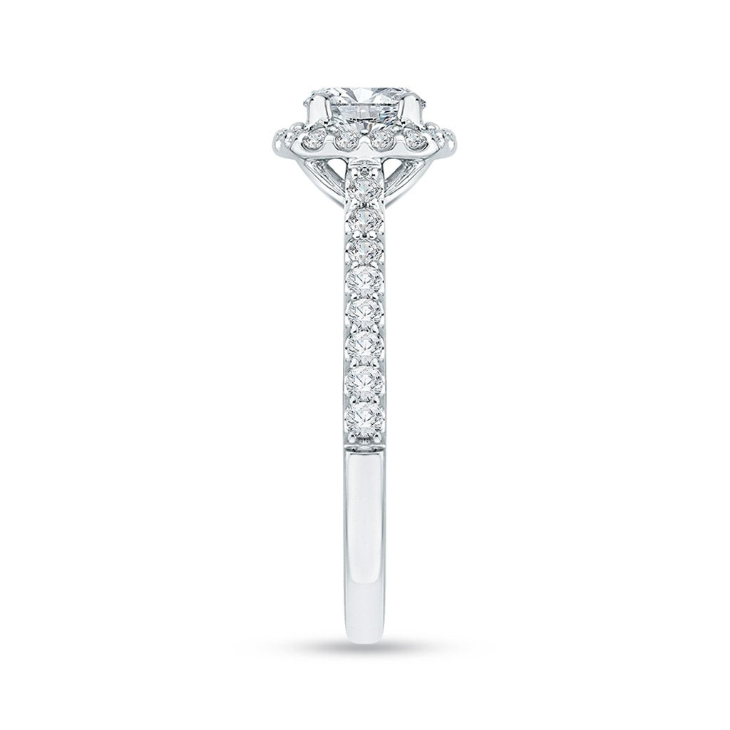 Diamond Square Halo Engagement ring