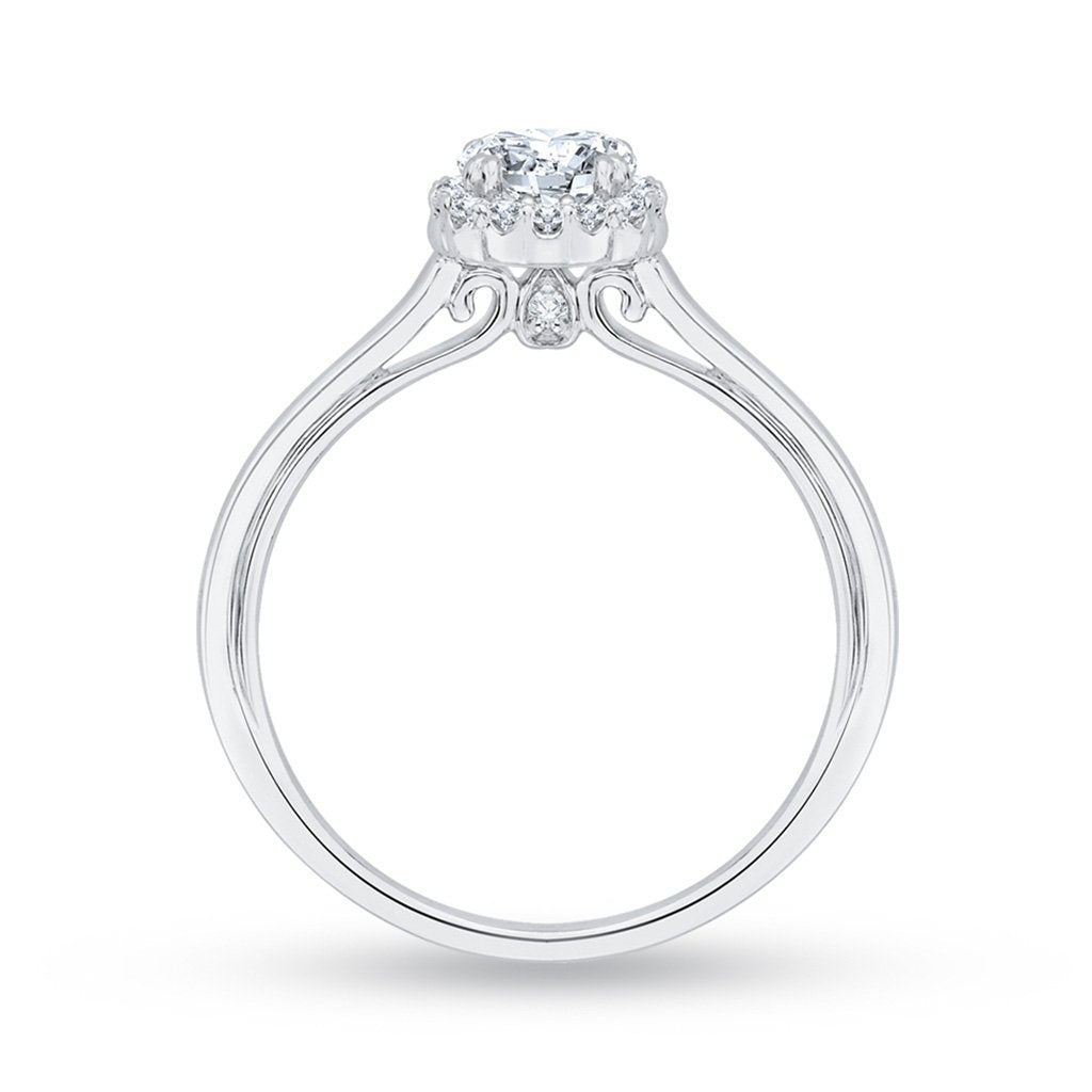 Simple Halo Engagement Ring