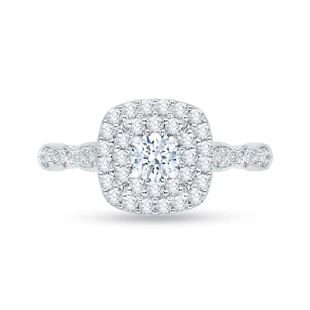 Double Halo Engagement Ring