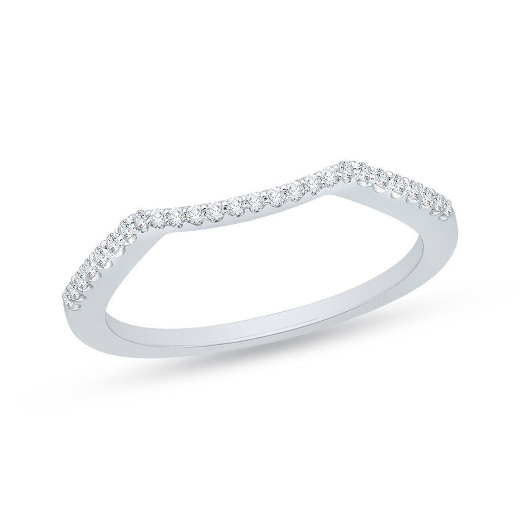Contoured Diamond Wedding Ring
