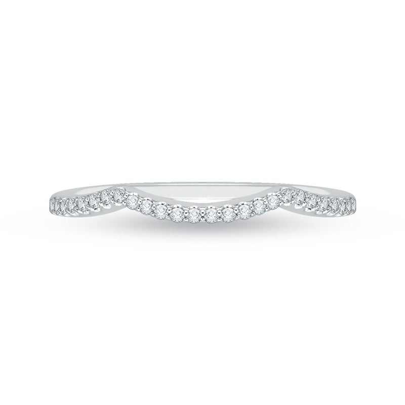 Contoured Diamond Wedding Ring