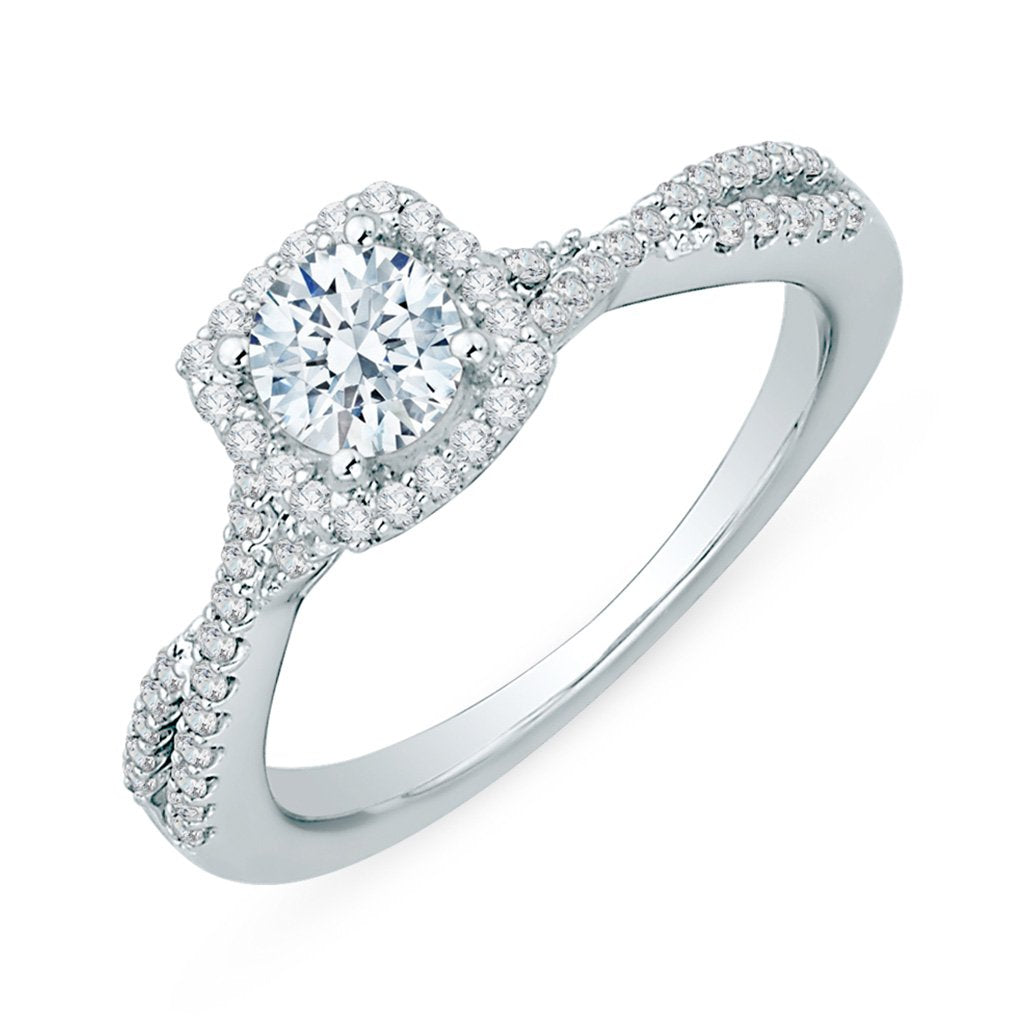 Diamond Halo Engagement Ring