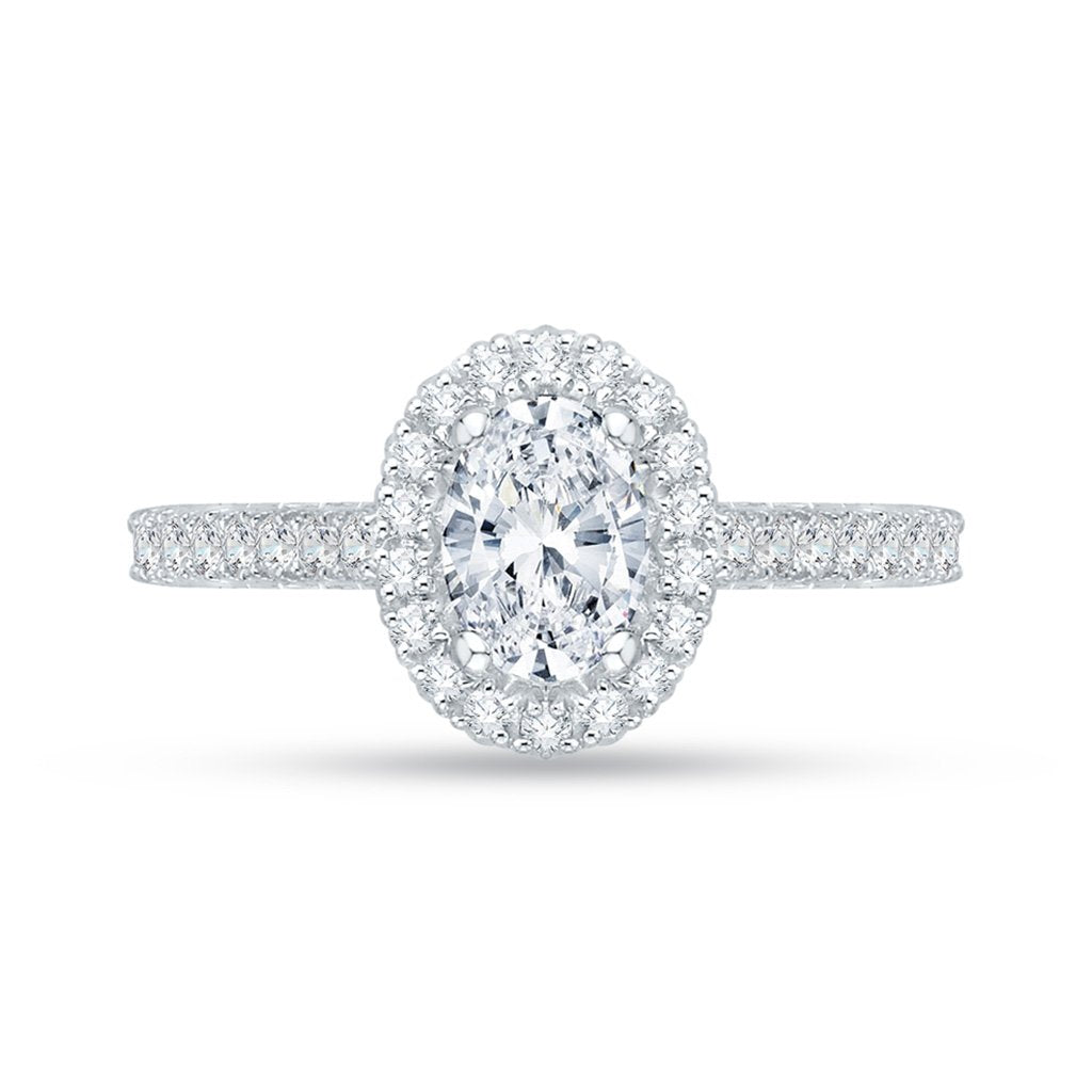 Diamond Oval Halo Engagement Ring