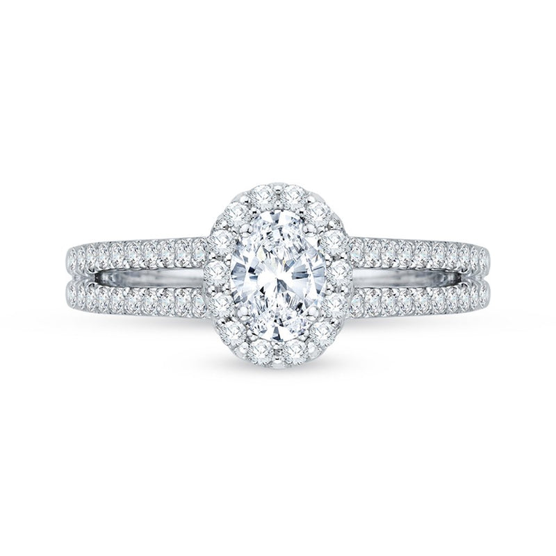Diamond Oval Engagement Ring