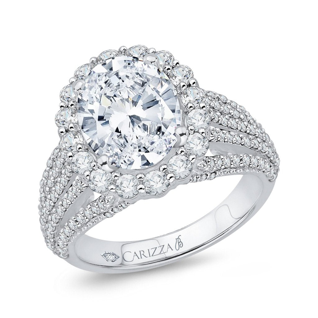 Oval Halo Engagement Ring